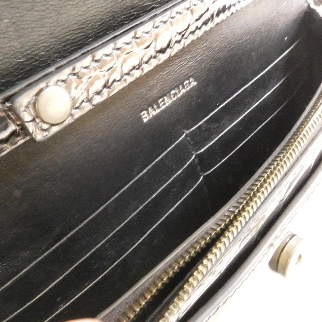 BALENCIAGA Hourglass 656050 1S495 Wallet Black Rank A - Thumbnail 8