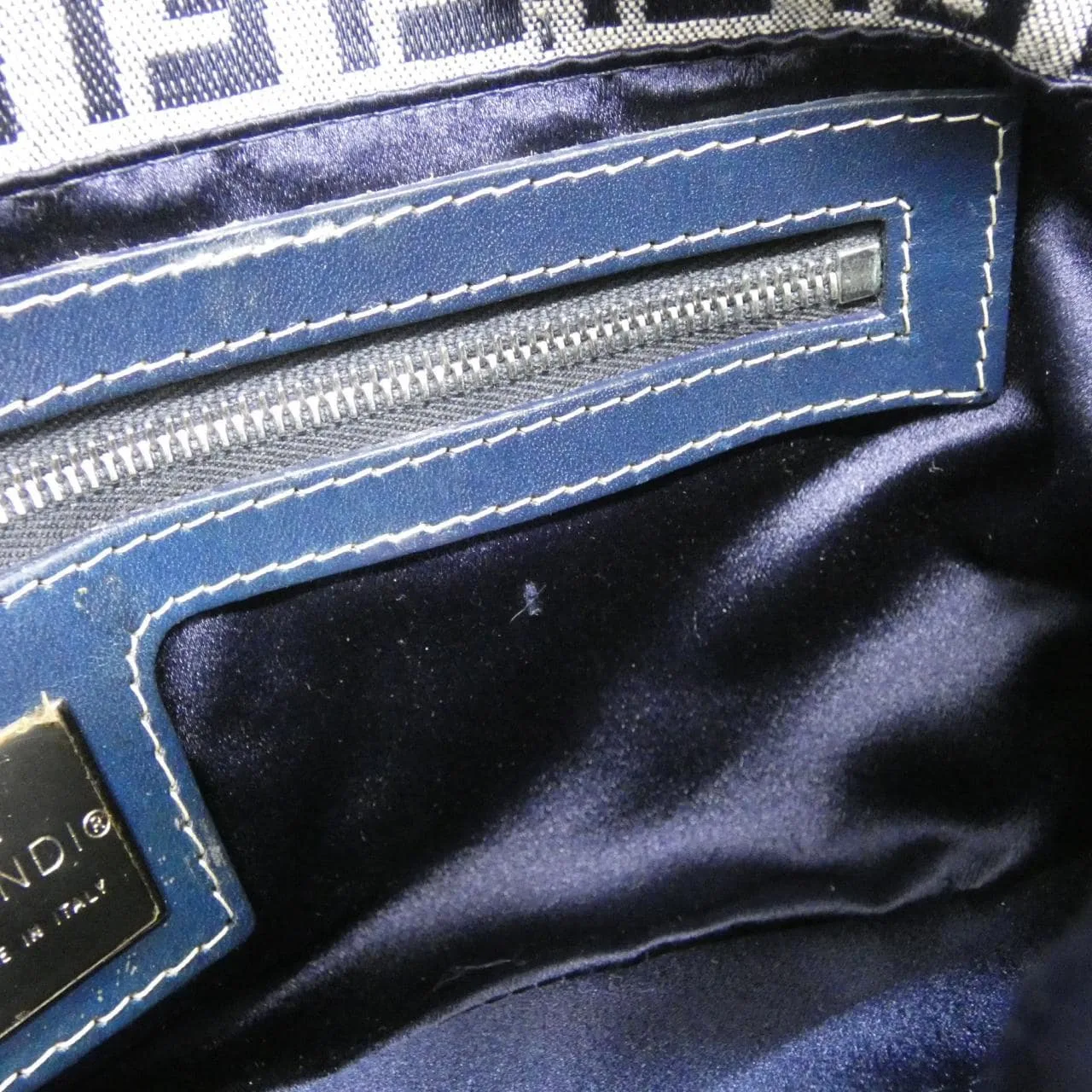 FENDI Baguette 26424 Shoulder Canvas Navy Canvas Rank A - Thumbnail 10