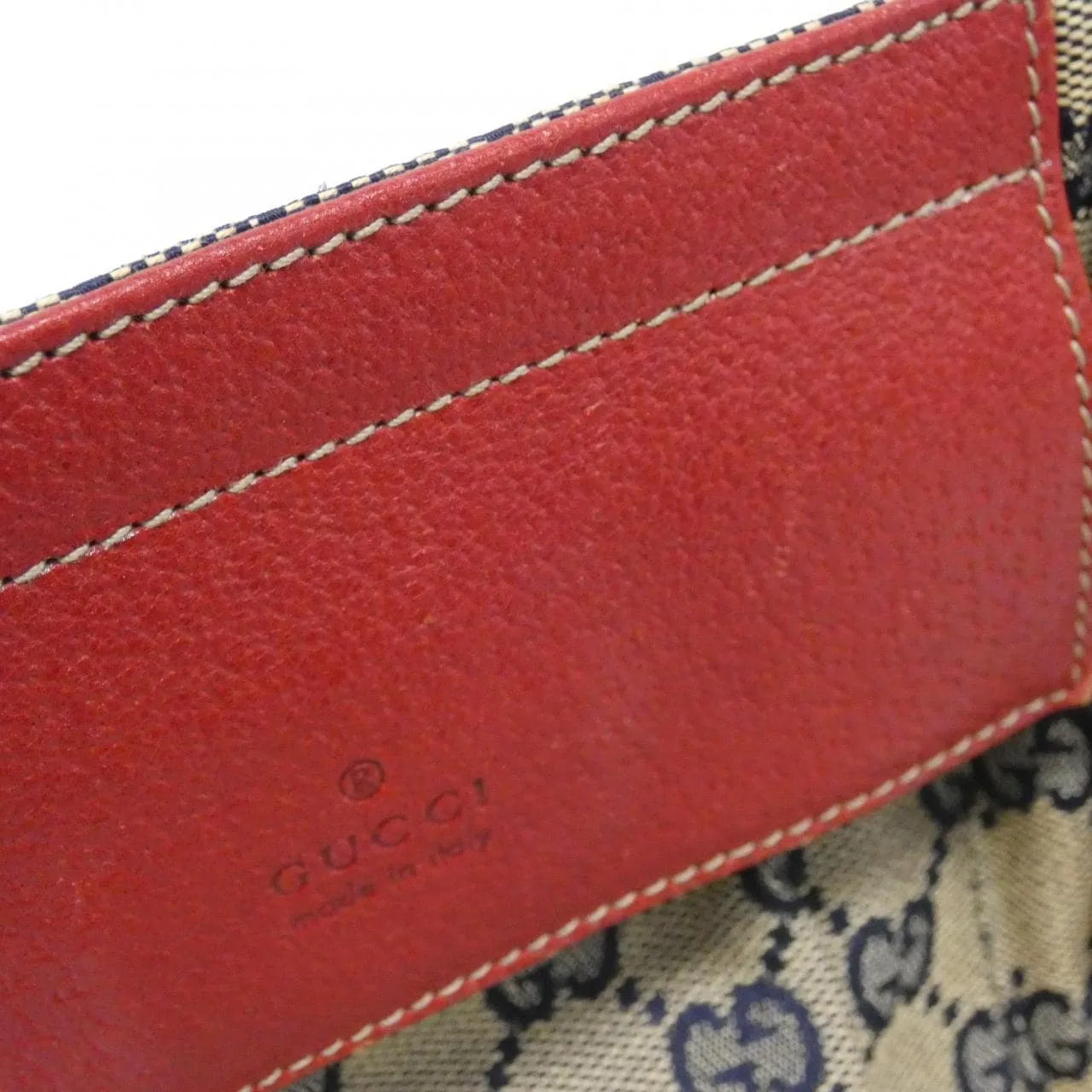 GUCCI 28566 Belt Canvas 藍色 帆布 中古品A - 縮圖 5