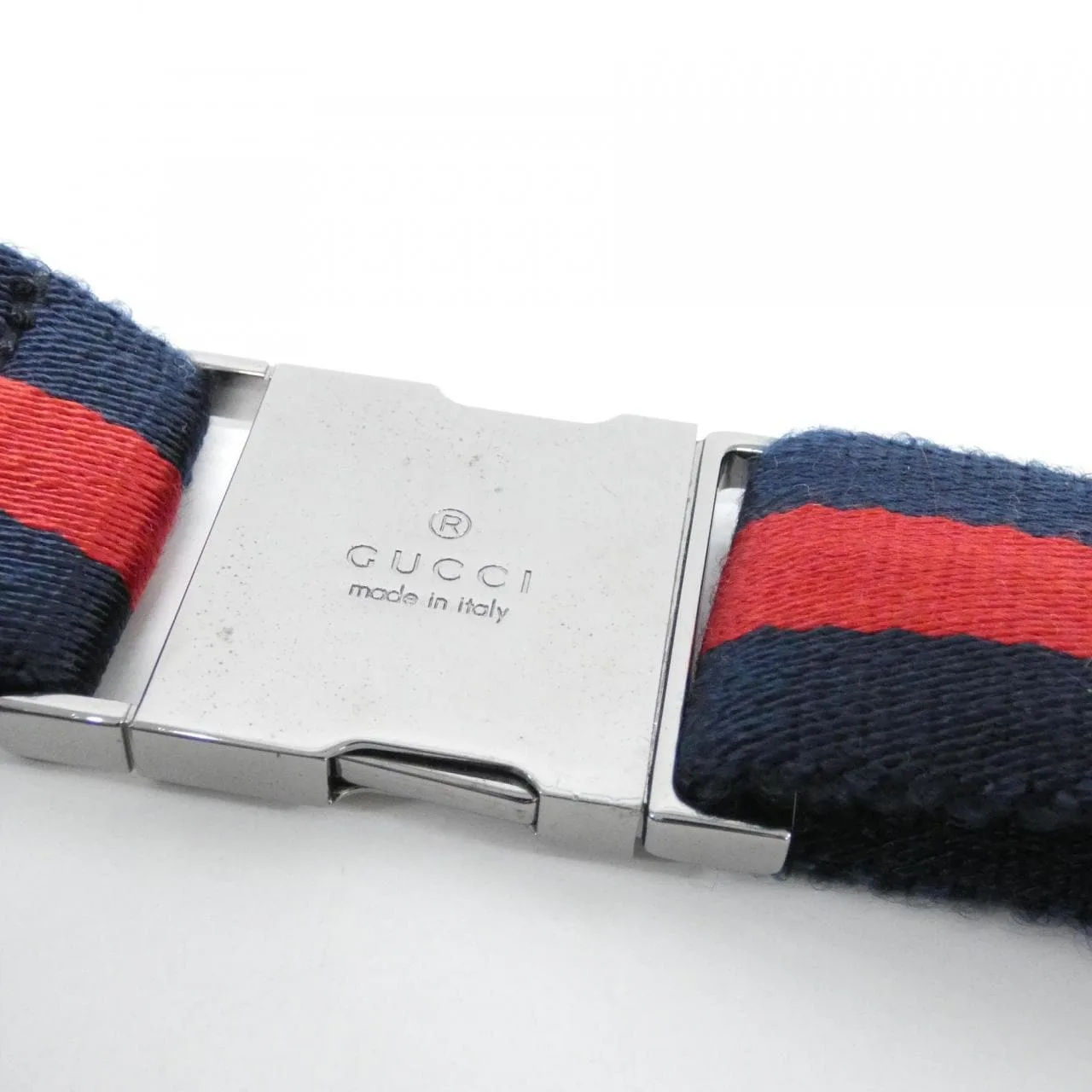 GUCCI 28566 Belt Canvas 藍色 帆布 中古品A - 縮圖 6