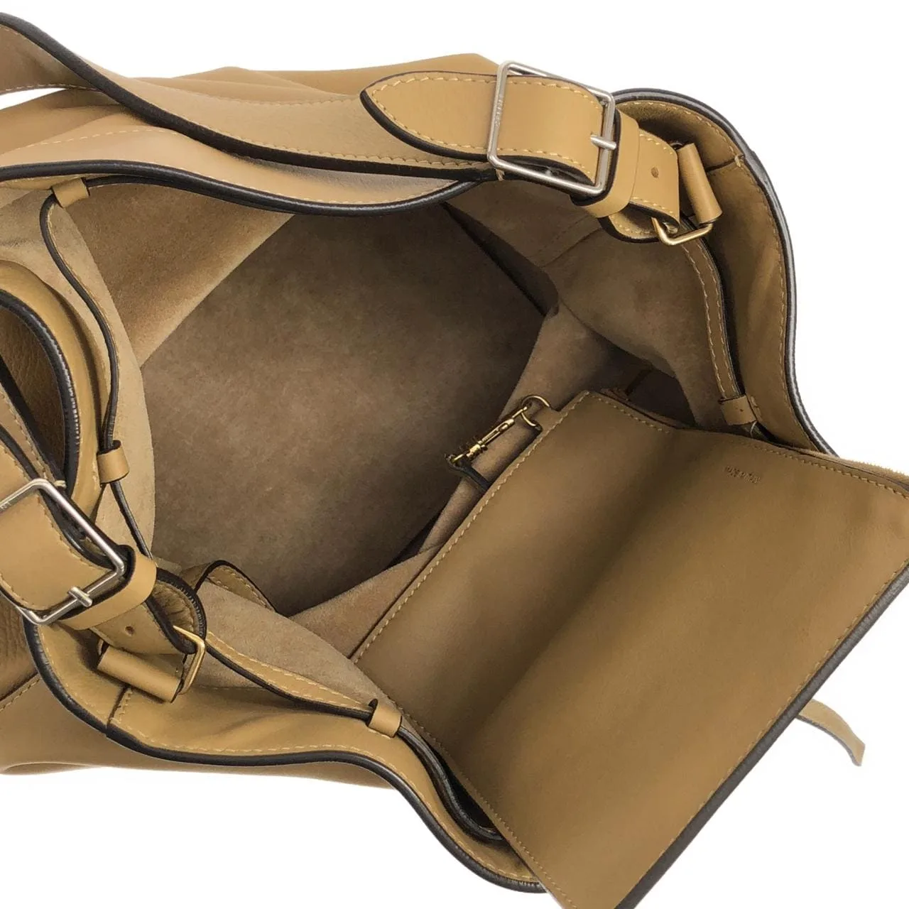 CELINE Shoulder Leather Beige Leather Rank A - Thumbnail 8