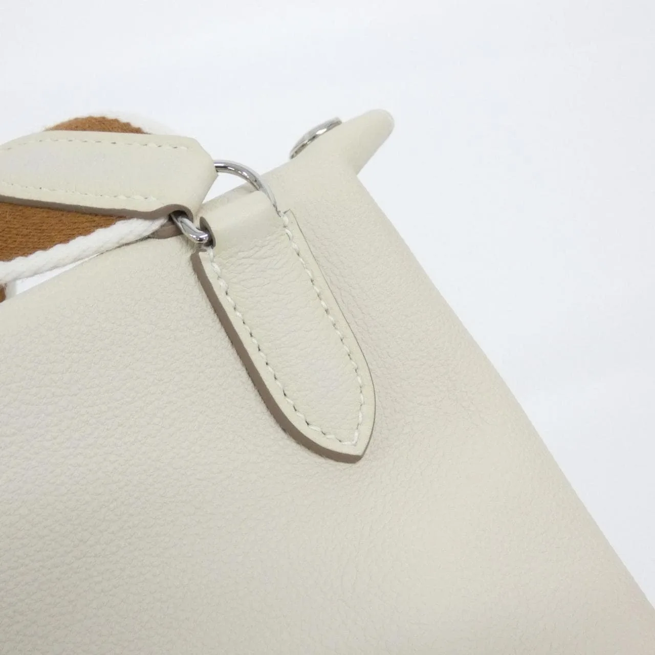 HERMES 084024CK Shoulder Togo White Togo Leather Rank A - Thumbnail 5