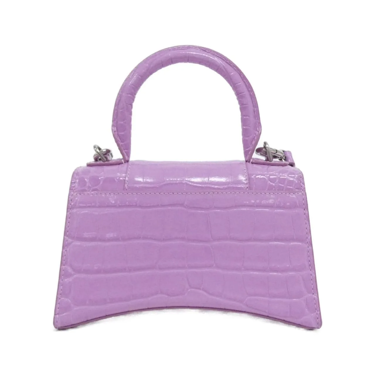 BALENCIAGA Hourglass 592833 1LR6Y Shoulder Leather 黑色 皮革 中古品A - 縮圖 2