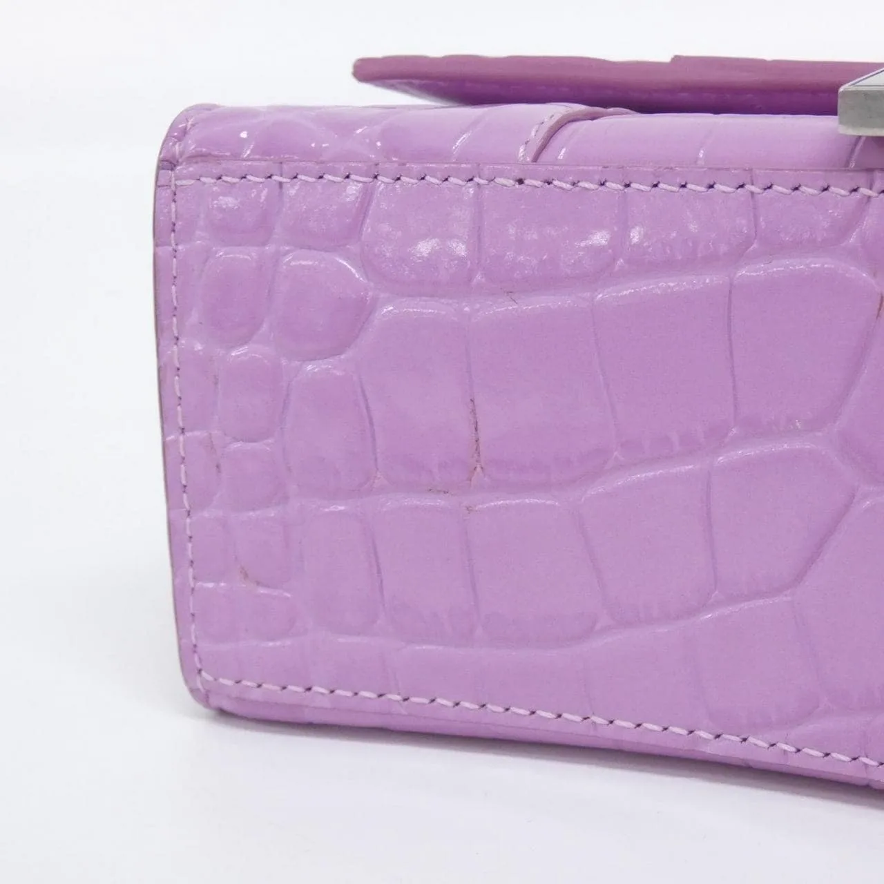 BALENCIAGA Hourglass 592833 1LR6Y Shoulder Leather 黑色 皮革 中古品A - 縮圖 3