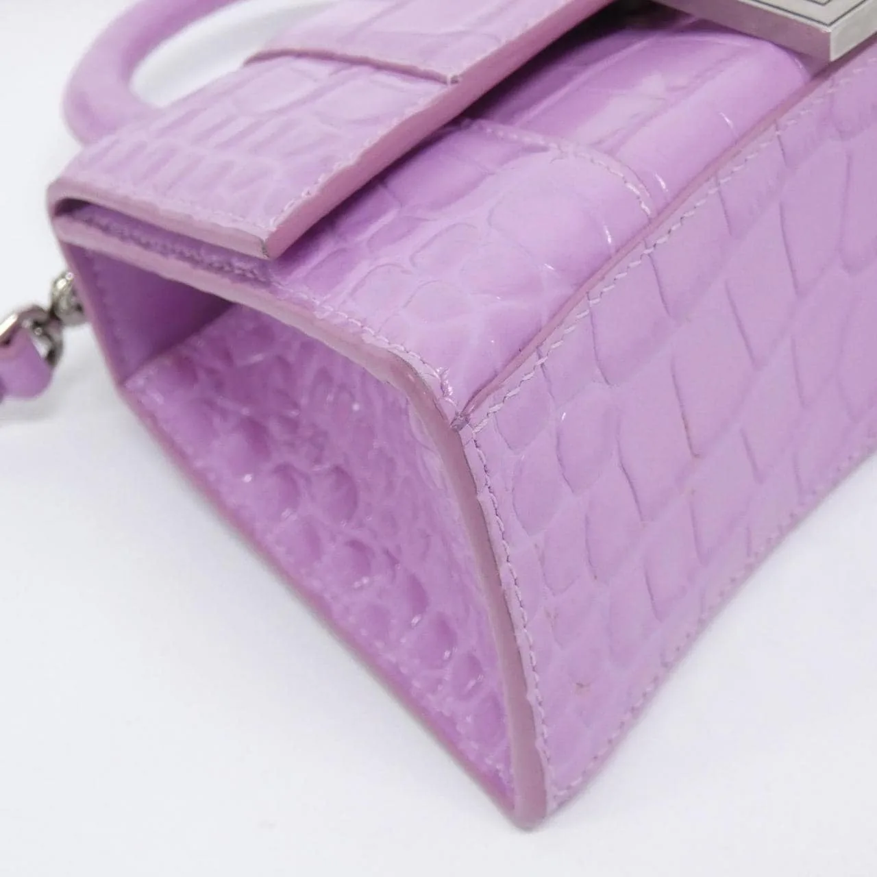 BALENCIAGA Hourglass 592833 1LR6Y Shoulder Leather 黑色 皮革 中古品A - 縮圖 4