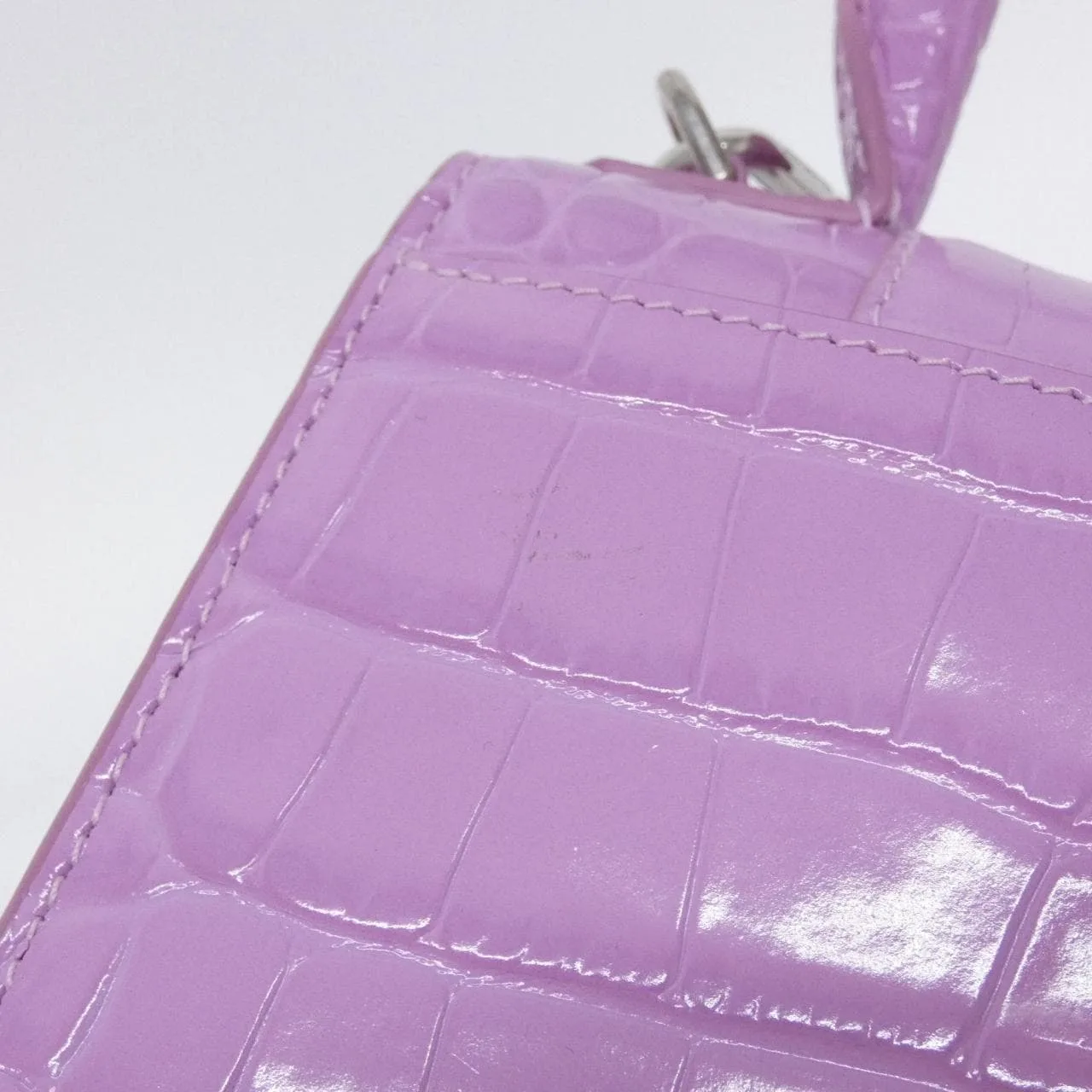 BALENCIAGA Hourglass 592833 1LR6Y Shoulder Leather 黑色 皮革 中古品A - 縮圖 5