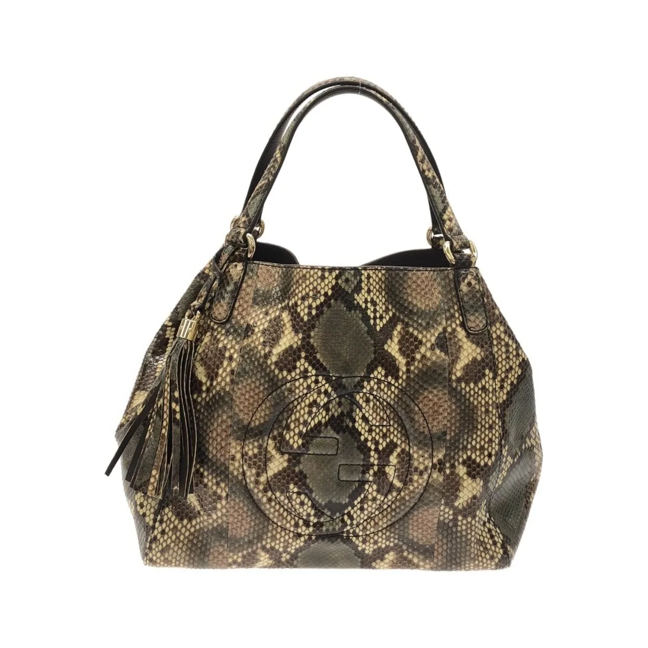 GUCCI 282309 手提包 蟒蛇皮 Beige