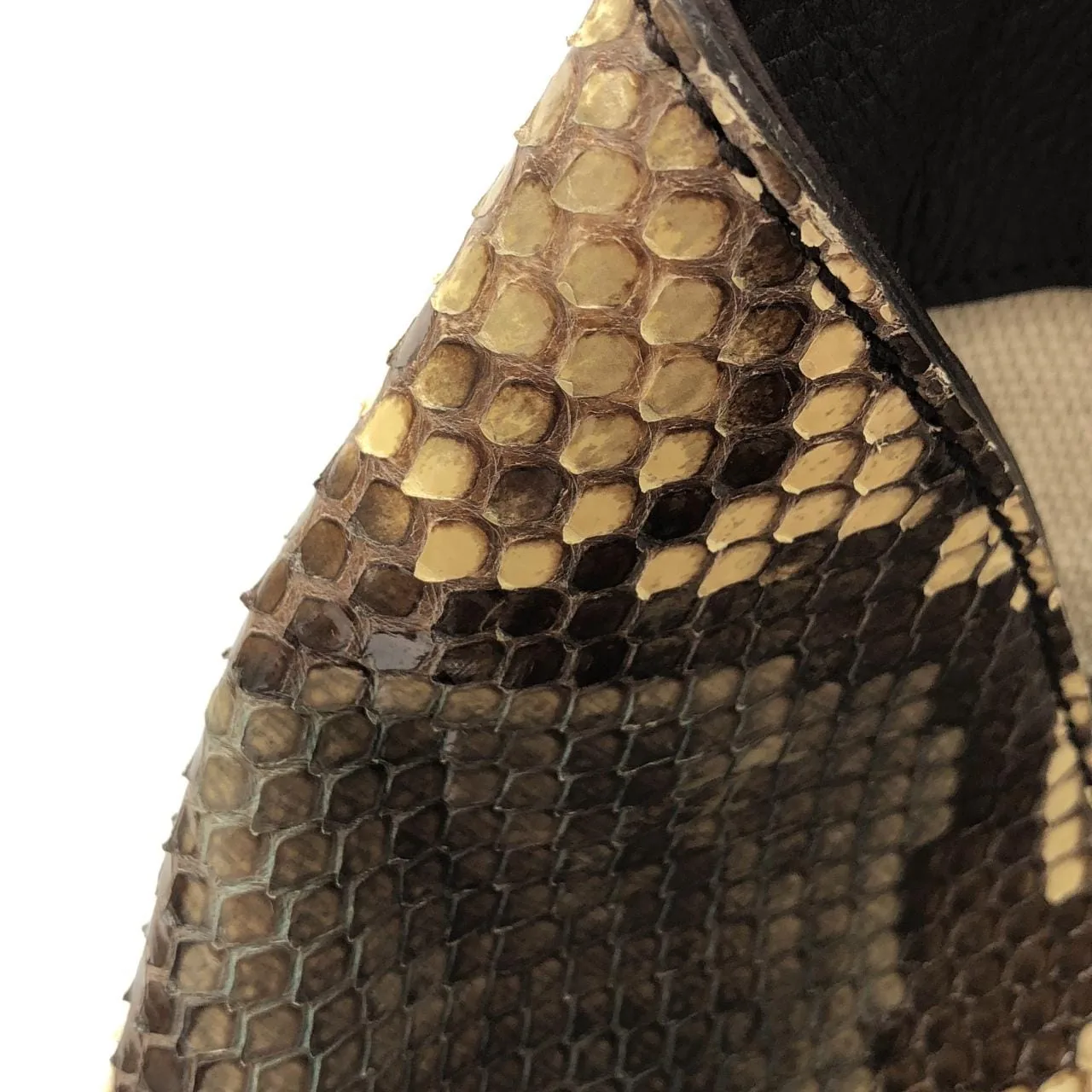 GUCCI 282309 手提包 蟒蛇皮 米色 蟒蛇皮 中古品A - 縮圖 4