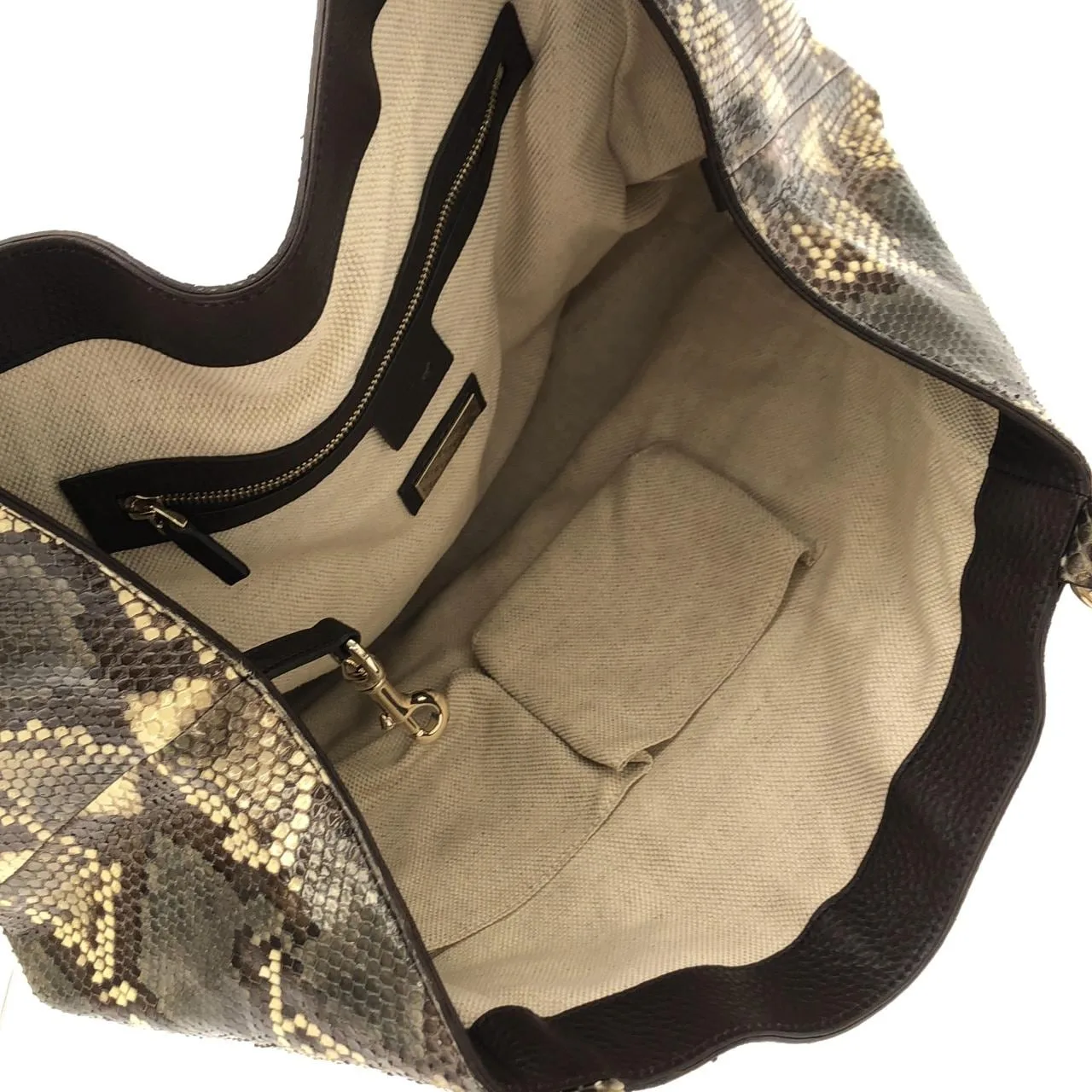 GUCCI 282309 手提包 蟒蛇皮 米色 蟒蛇皮 中古品A - 縮圖 7