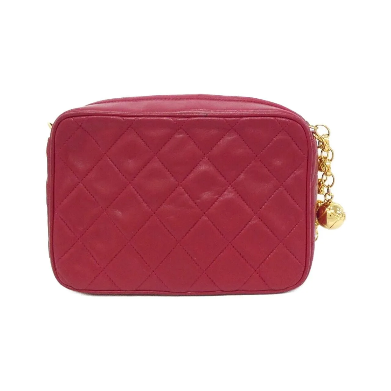 CHANEL Matelasse 02007 Shoulder Lambskin 紅色 羊皮 中古品A - 縮圖 2