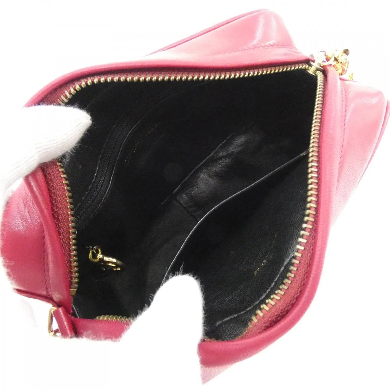 CHANEL Matelasse 02007 Shoulder Lambskin 紅色 羊皮 中古品A - 縮圖 9