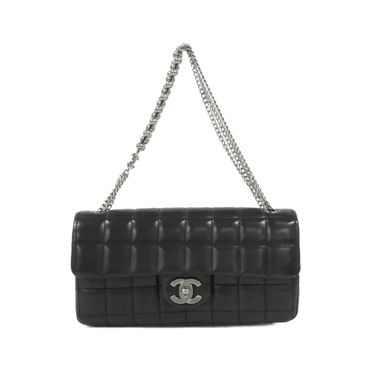 CHANEL Handbag Lambskin Black