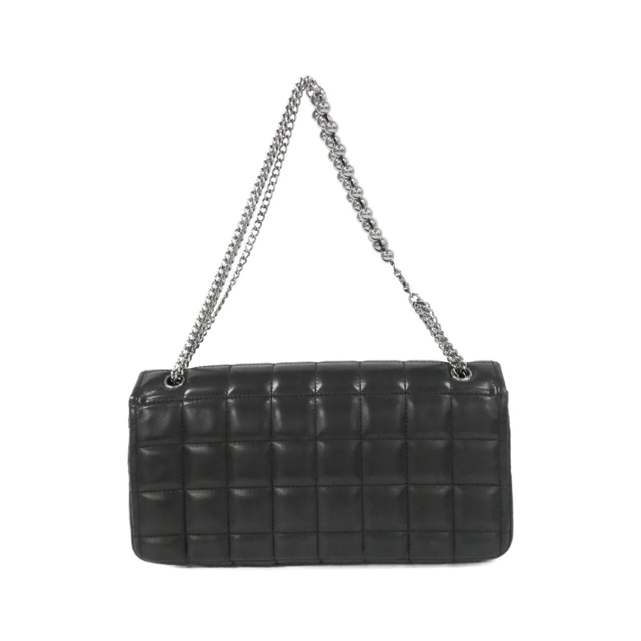 CHANEL Handbag Lambskin 黑色 羊皮 中古品A - 縮圖 2