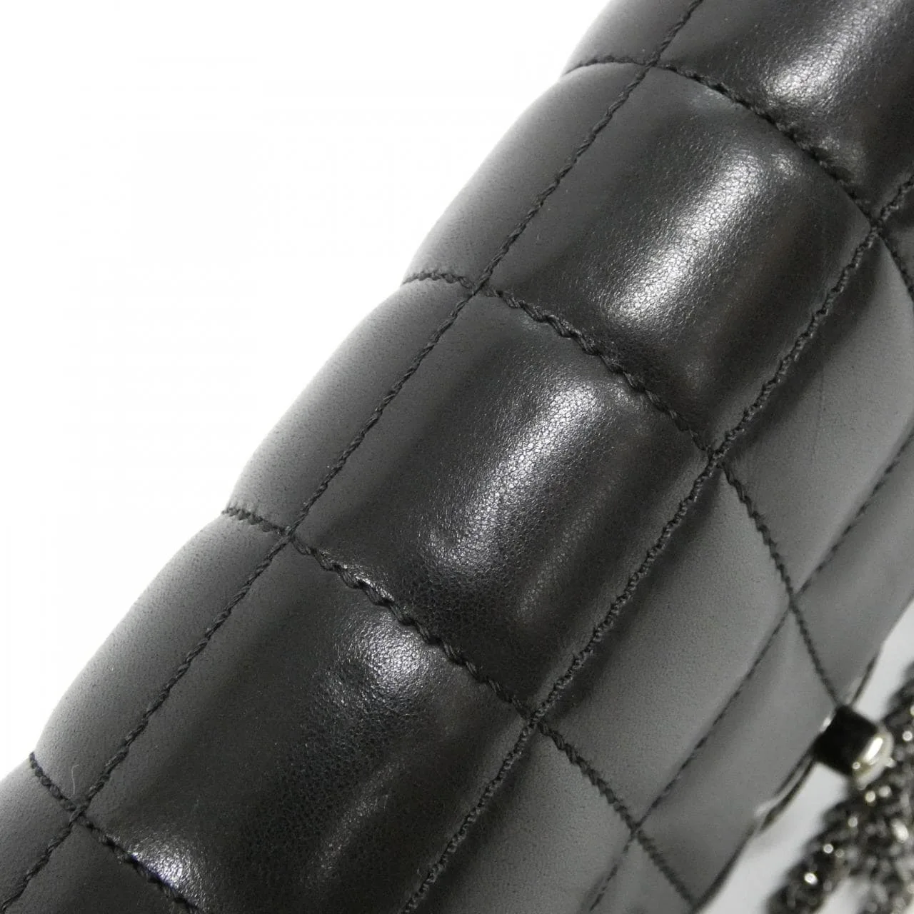 CHANEL Handbag Lambskin 黑色 羊皮 中古品A - 縮圖 6