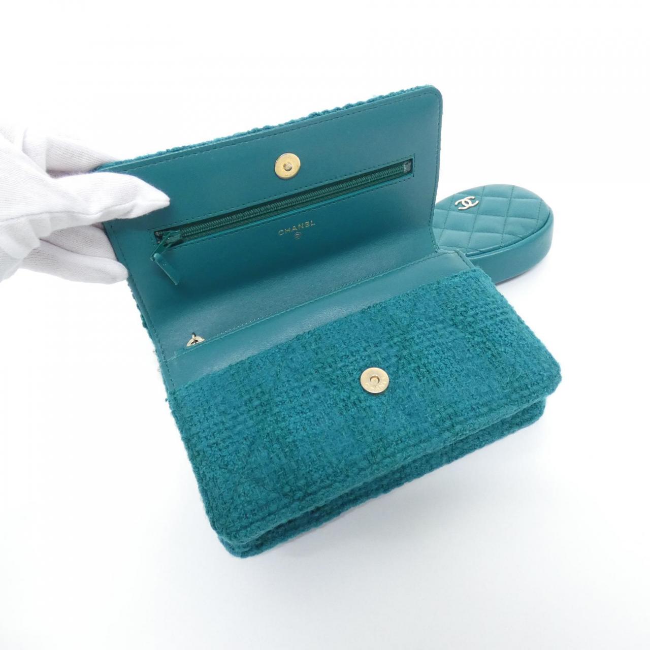 CHANEL Chanel 19 AP0985 Wallet Tweed 8