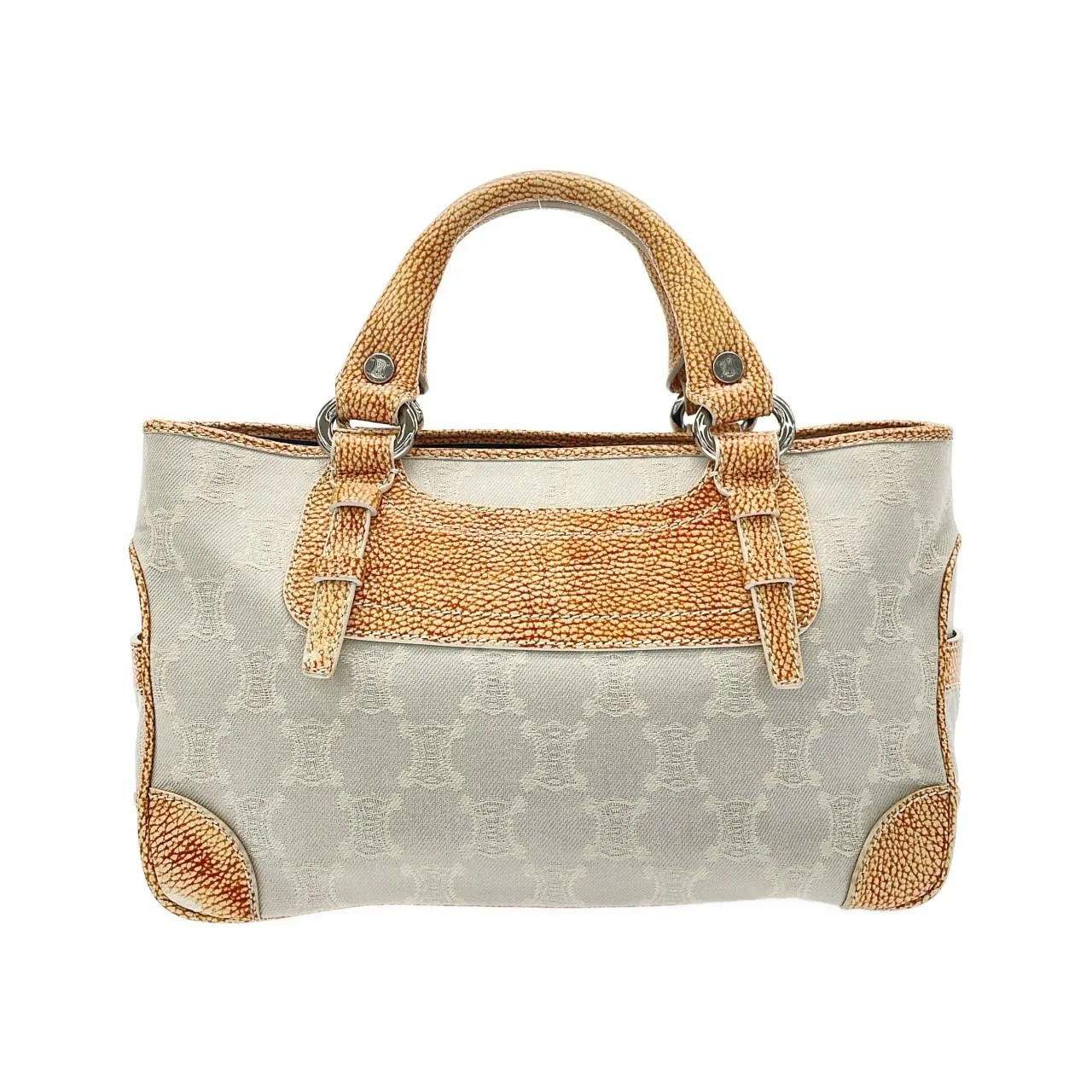 CELINE Boogie Handbag Canvas Yellow