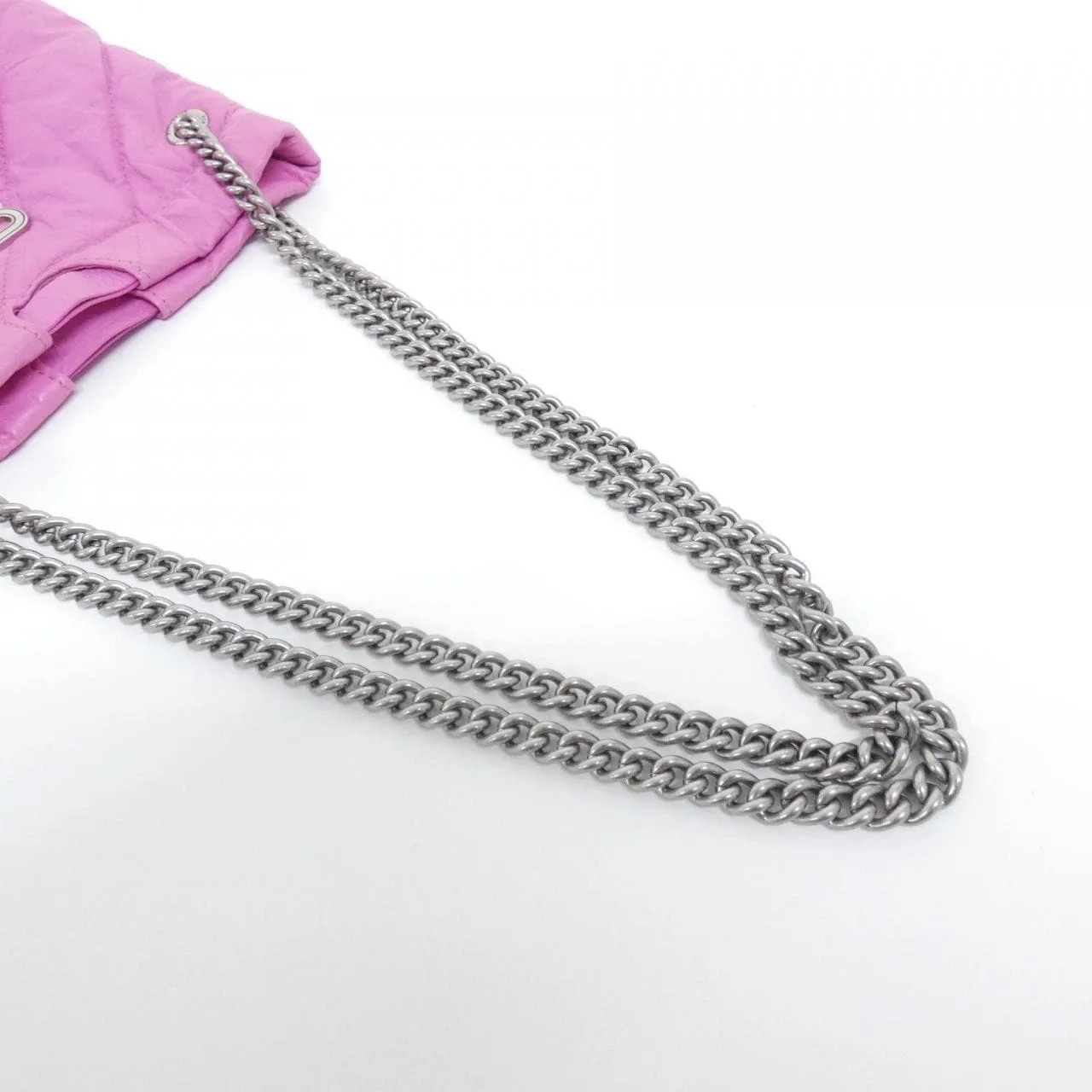 BALENCIAGA 781796 210J0 Handbag Leather 黑色 皮革 中古品A - 縮圖 8