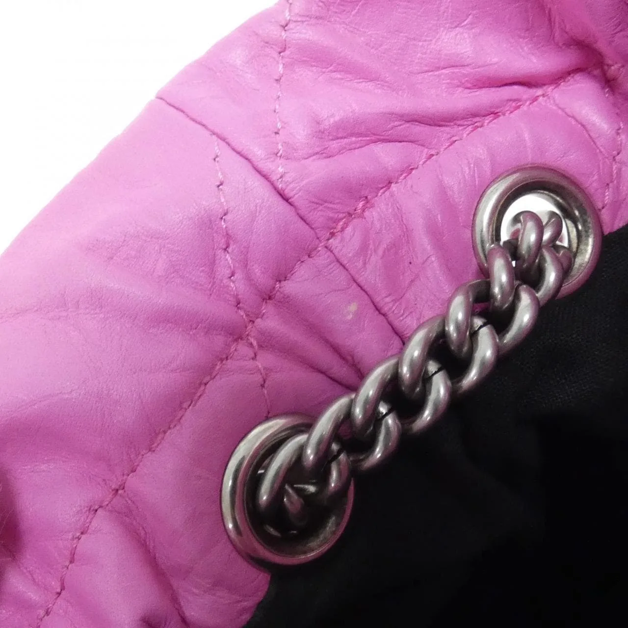 BALENCIAGA 781796 210J0 Handbag Leather 黑色 皮革 中古品A - 縮圖 10