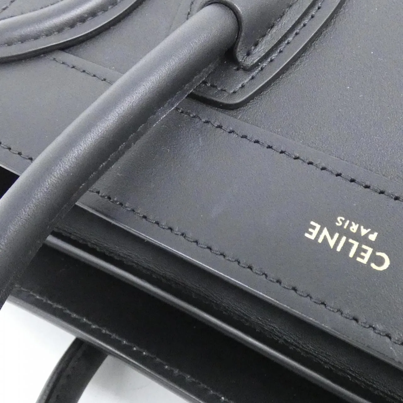 CELINE Luggage 189243HSC Handbag Black Rank A - Thumbnail 5