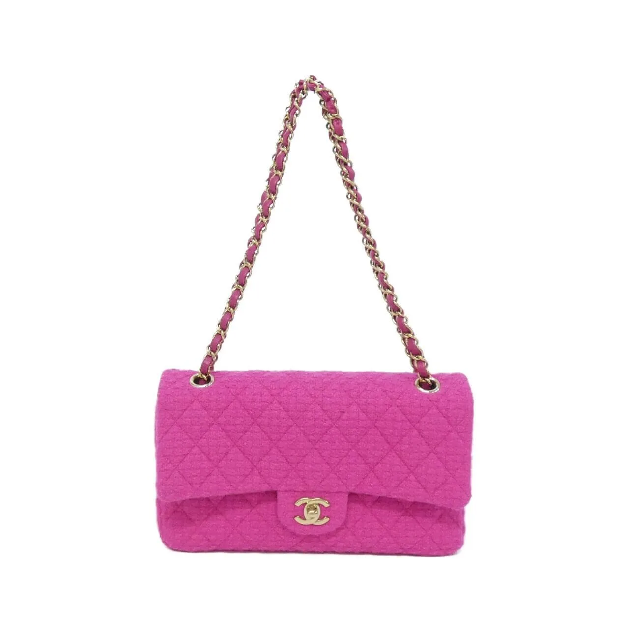 CHANEL Matelasse 1112 Shoulder Tweed Black