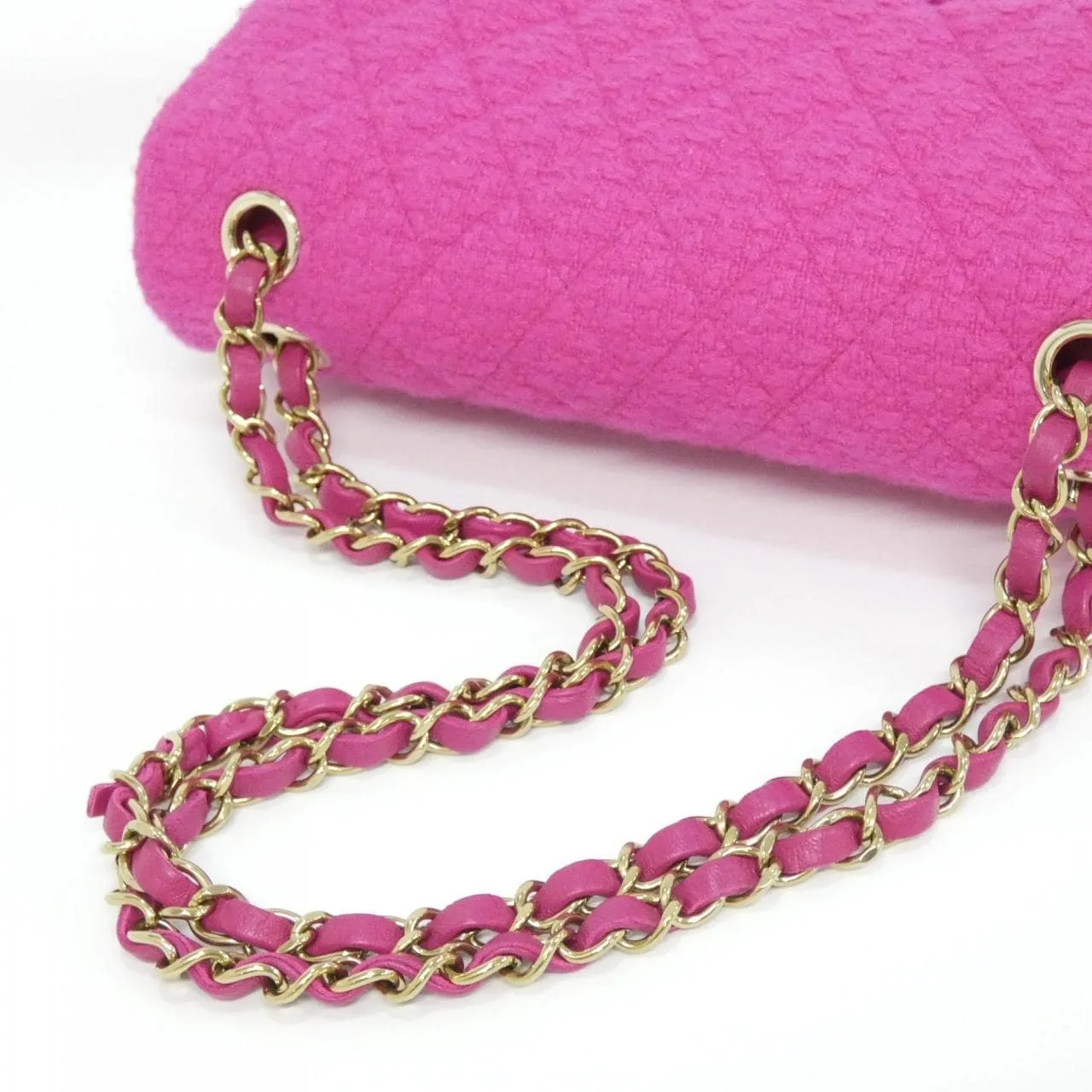 CHANEL Matelasse 1112 Shoulder Tweed Black Tweed - Thumbnail 8