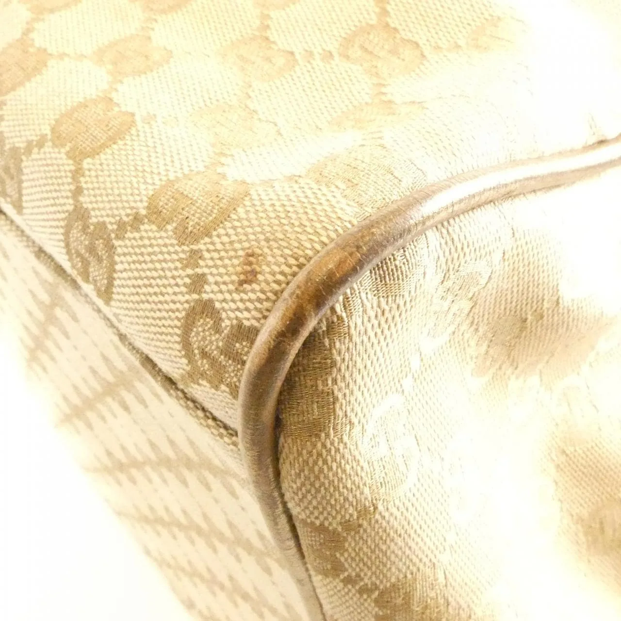 GUCCI 153240 Boston Canvas 米色 帆布 中古品B - 縮圖 3