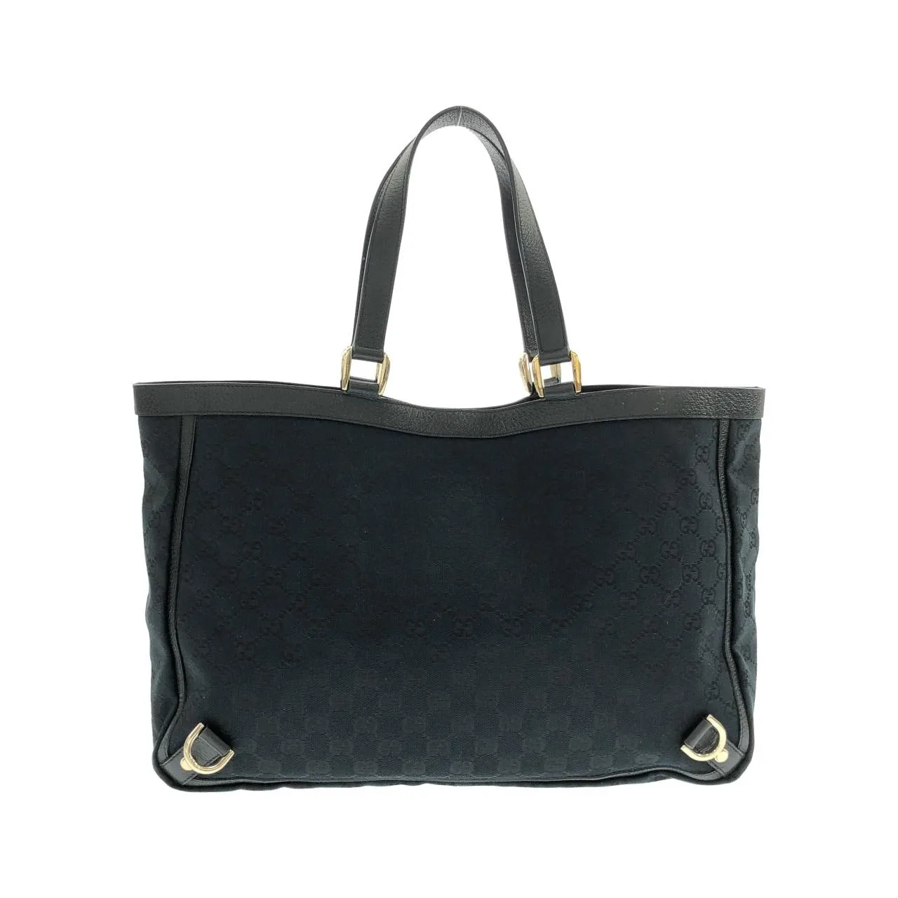 GUCCI 141472 F4DYG Handbag Canvas 黑色 帆布 中古品A - 縮圖 2