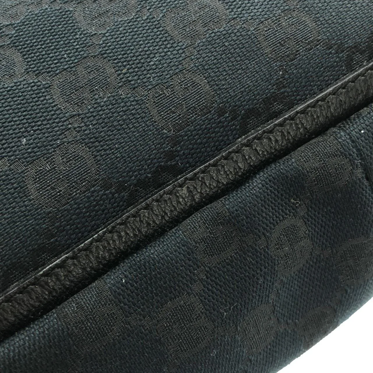 GUCCI 141472 F4DYG Handbag Canvas 黑色 帆布 中古品A - 縮圖 6