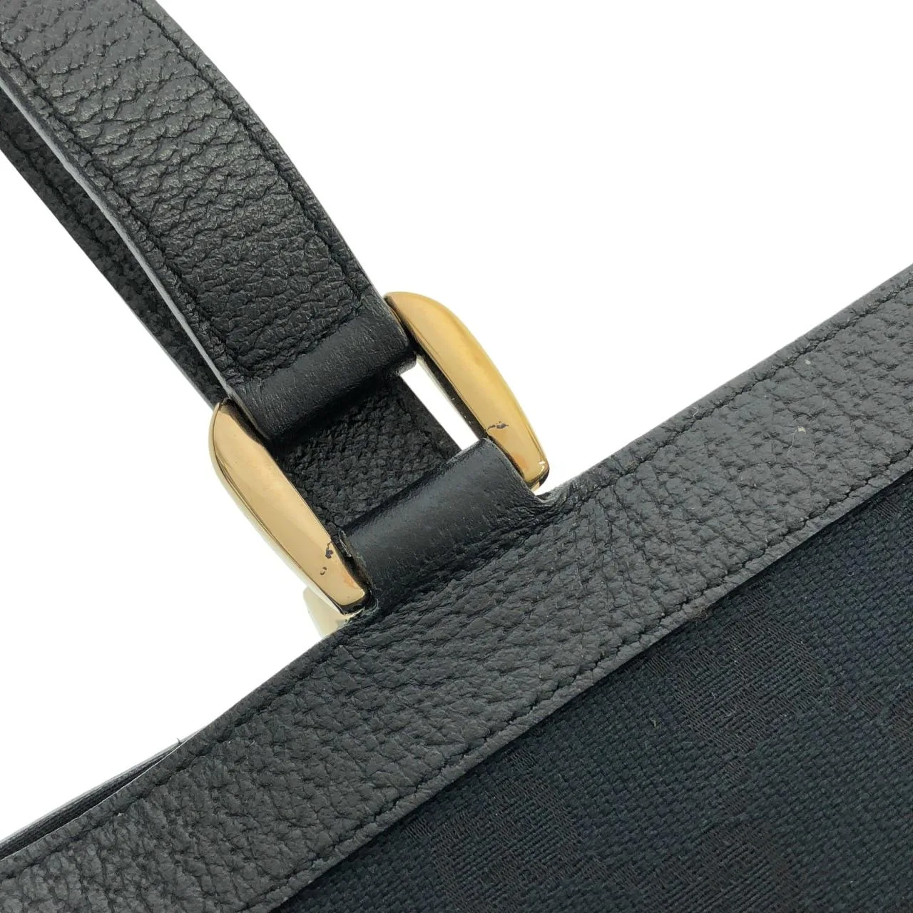 GUCCI 141472 F4DYG Handbag Canvas 黑色 帆布 中古品A - 縮圖 7