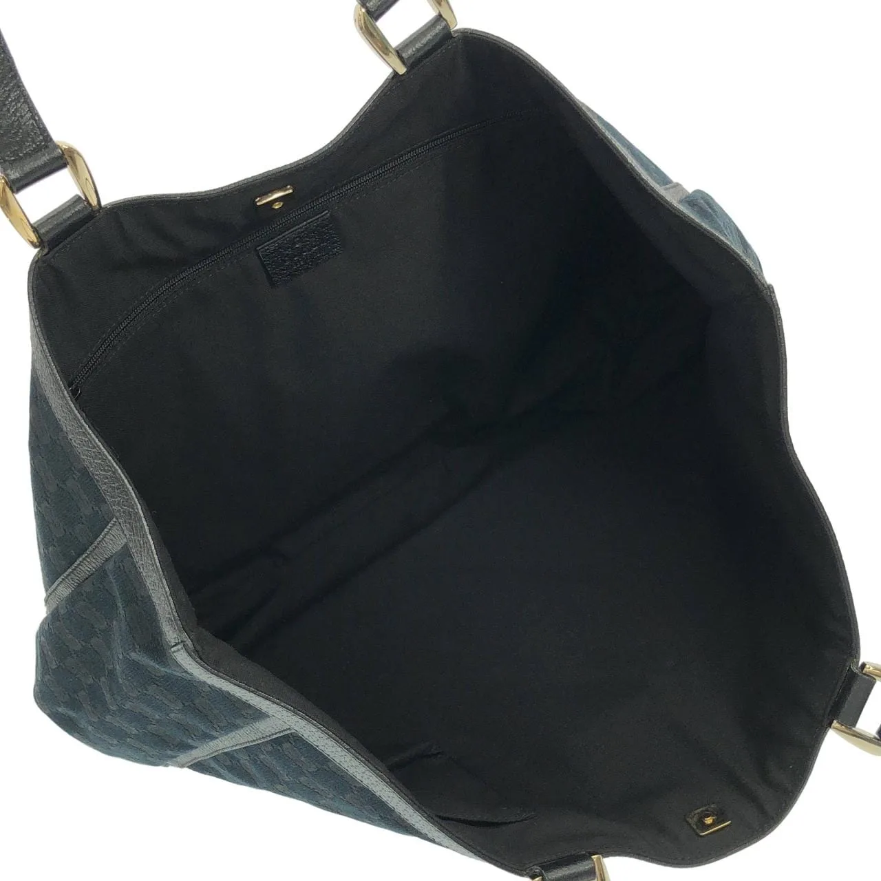 GUCCI 141472 F4DYG Handbag Canvas 黑色 帆布 中古品A - 縮圖 9