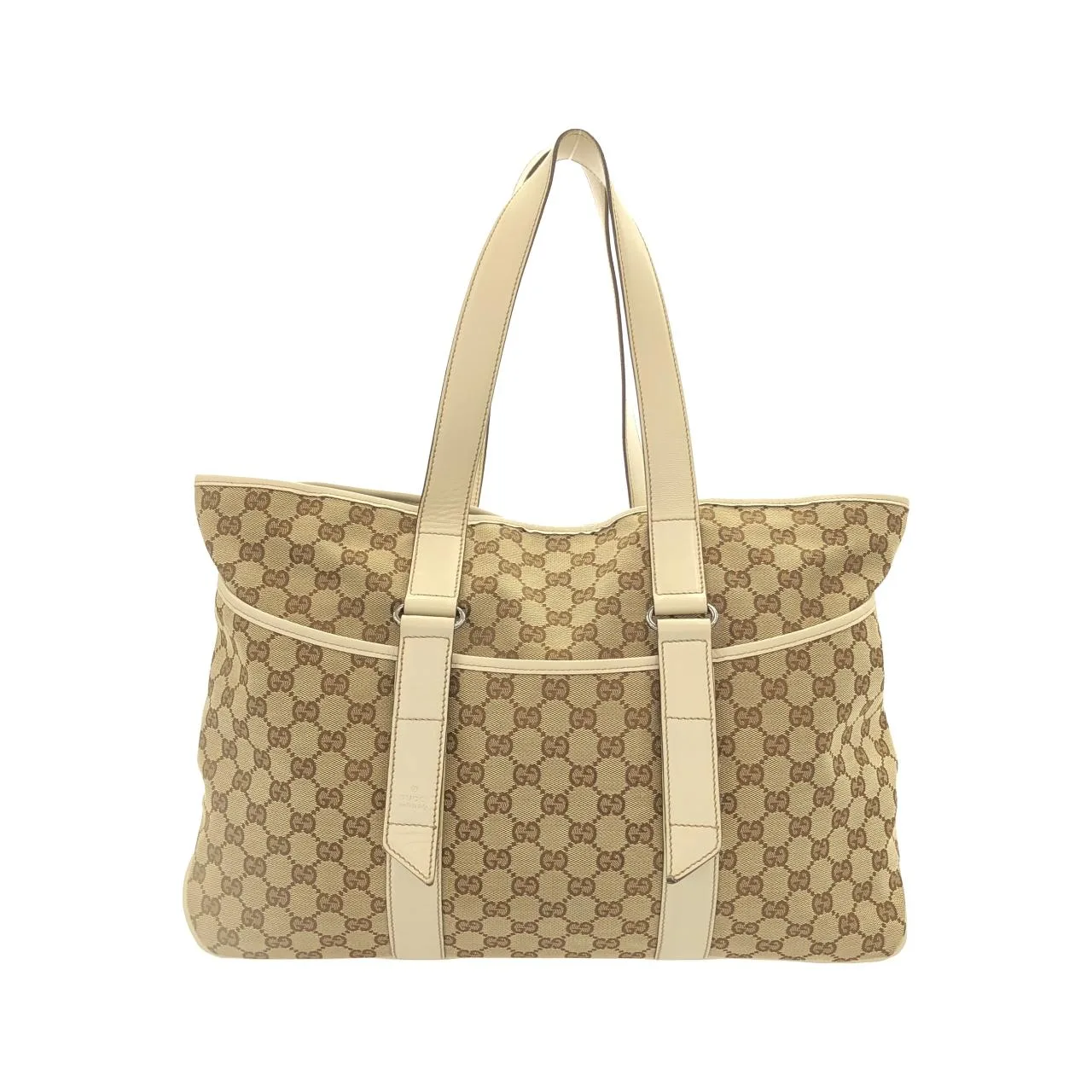 GUCCI 153238 Handbag Canvas Beige