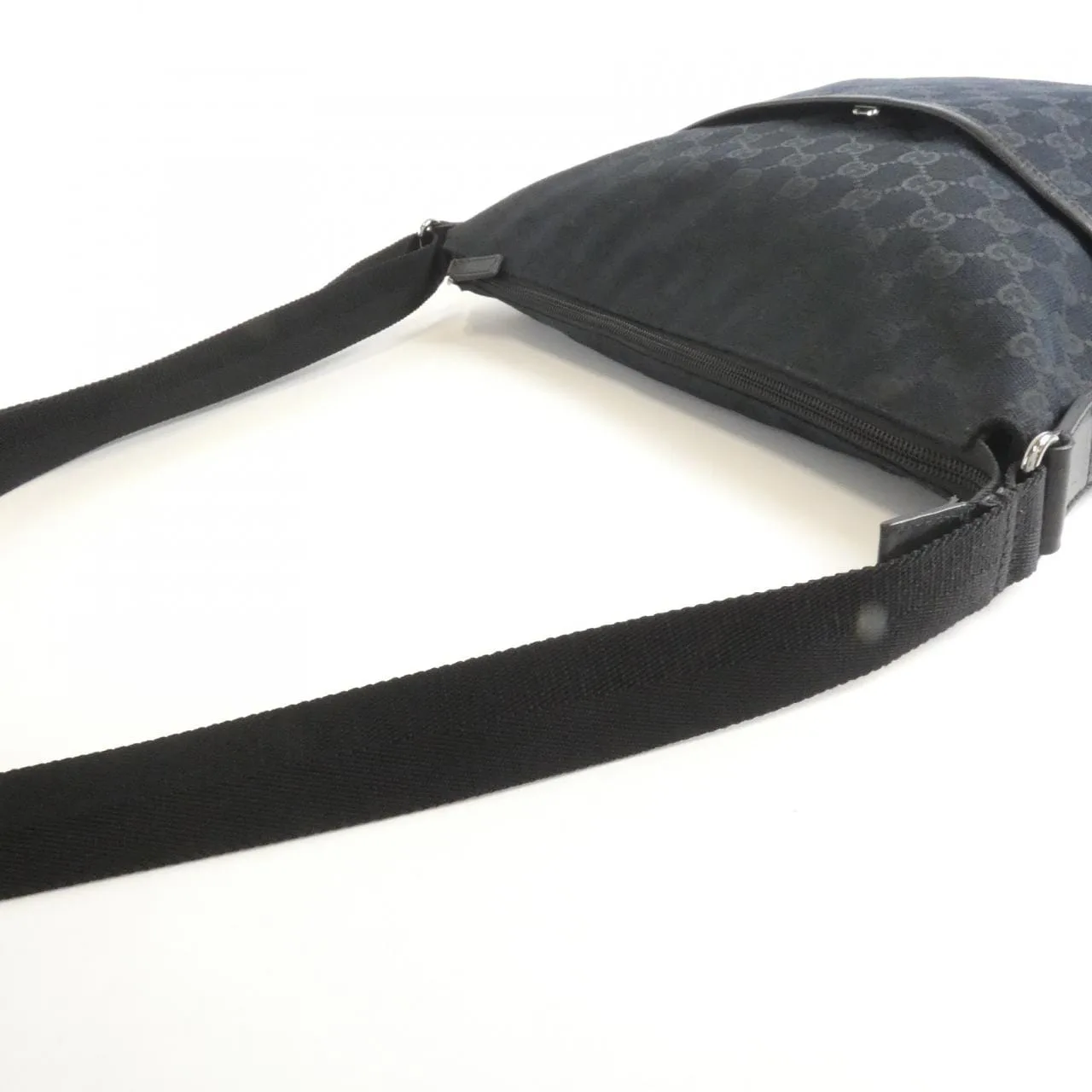 GUCCI 145856 Shoulder Canvas 黑色 帆布 中古品B - 縮圖 4