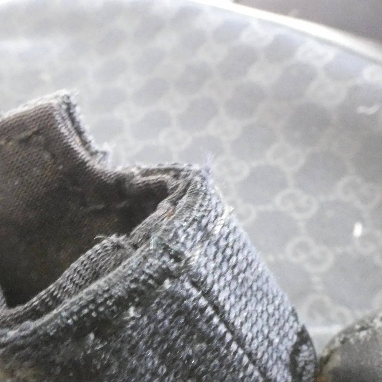 GUCCI 145856 Shoulder Canvas 黑色 帆布 中古品B - 縮圖 5