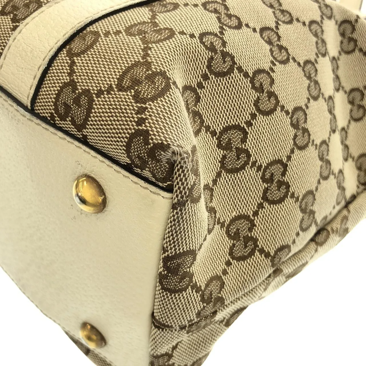 GUCCI 141470 KY9JG Handbag Canvas 黑色 帆布 中古品B - 縮圖 2