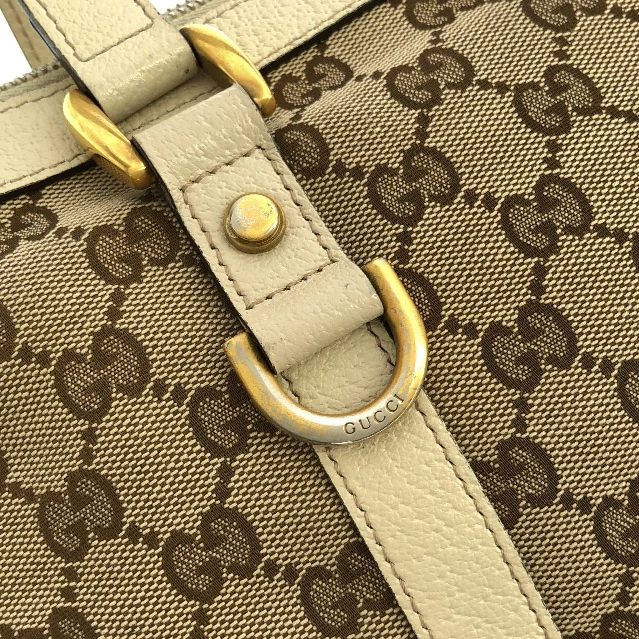 GUCCI 141470 KY9JG Handbag Canvas 黑色 帆布 中古品B - 縮圖 4