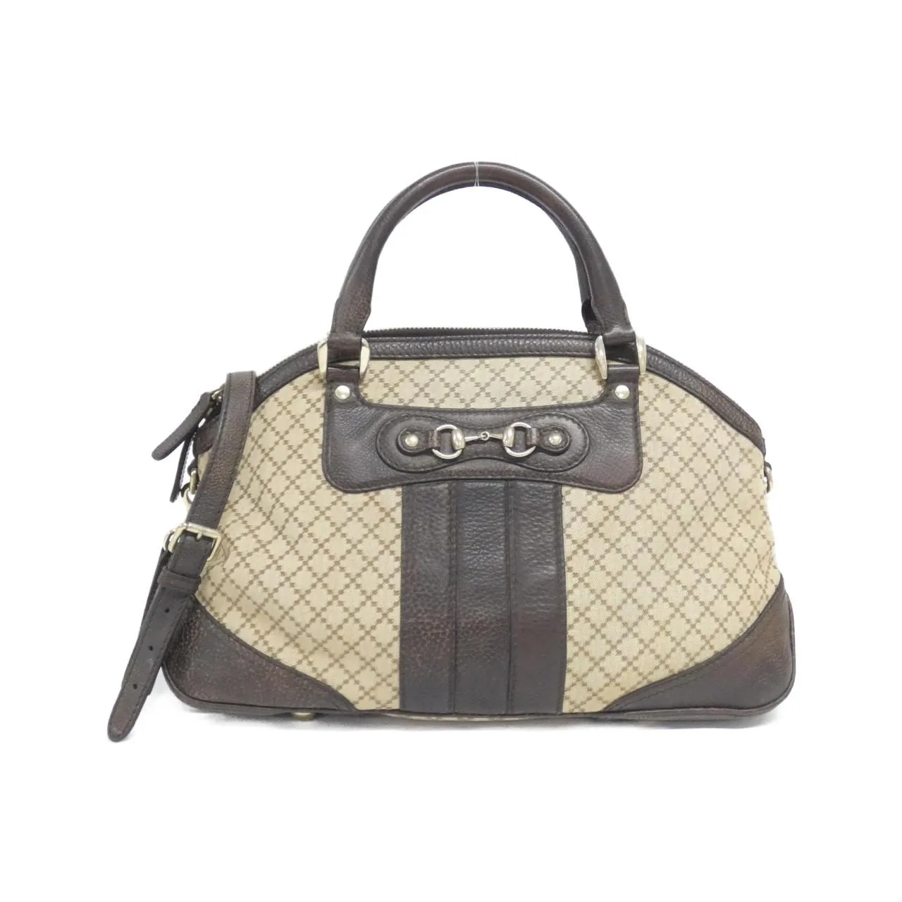 GUCCI 247286 FAGJG Handbag Canvas Black