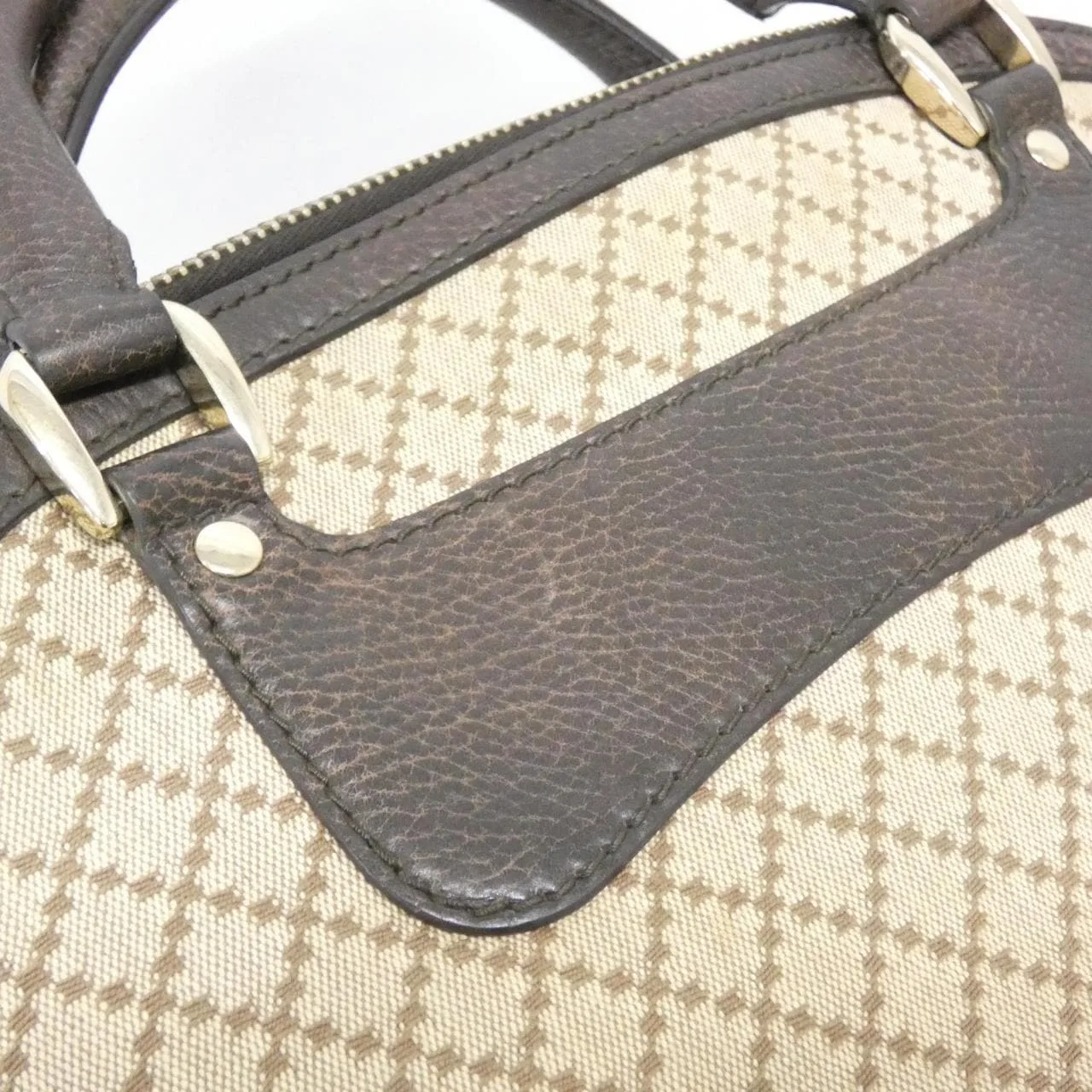 GUCCI 247286 FAGJG Handbag Canvas 黑色 帆布 中古品B - 縮圖 4