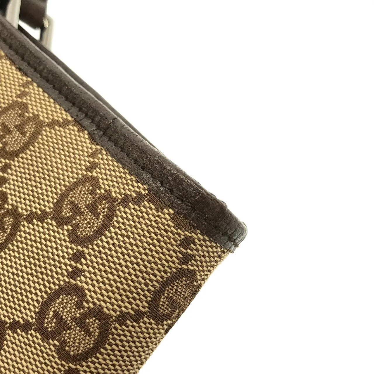 GUCCI 120844 Handbag Canvas 米色 帆布 中古品B - 縮圖 5