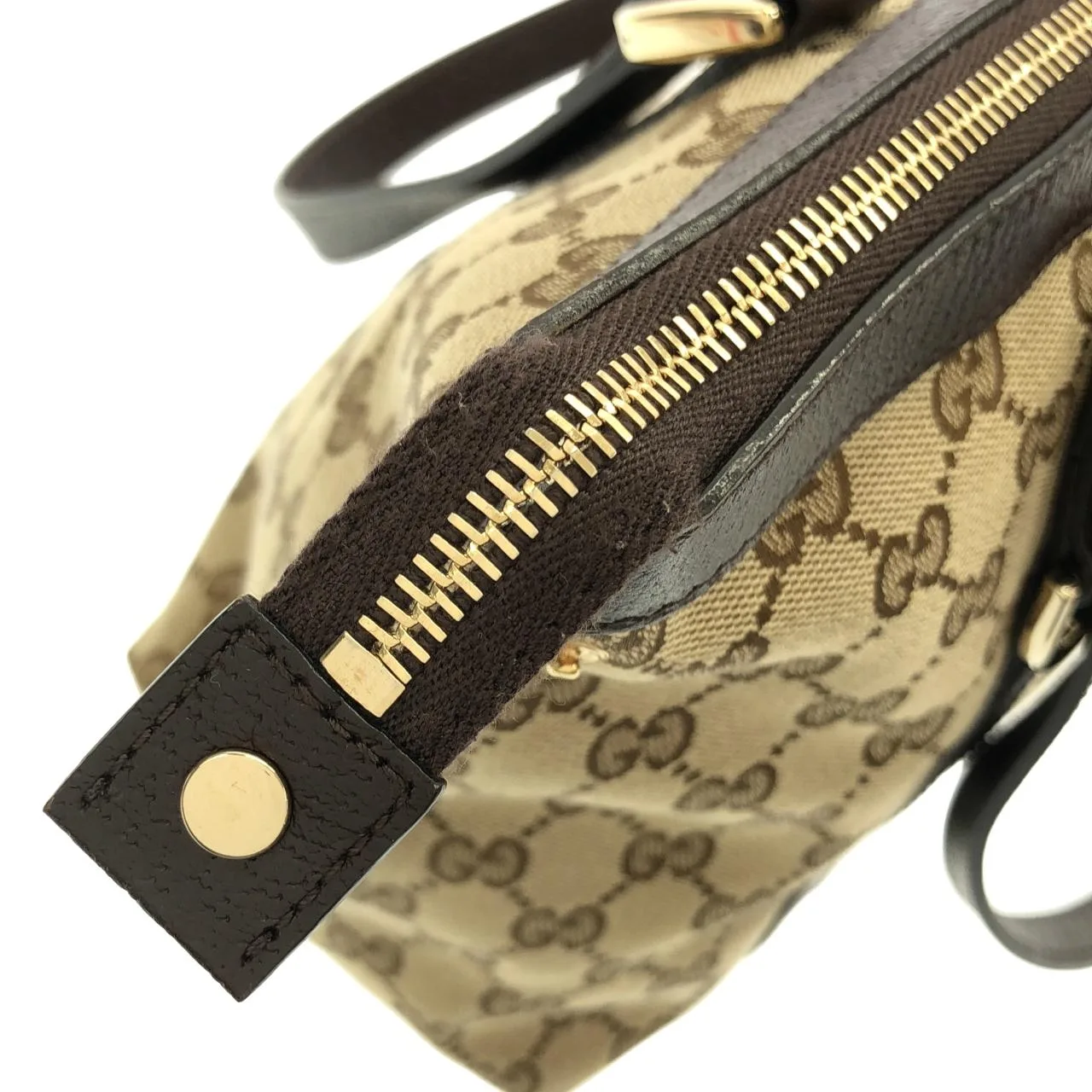 GUCCI 141470 KY9JG Handbag Canvas 黑色 帆布 中古品A - 縮圖 4