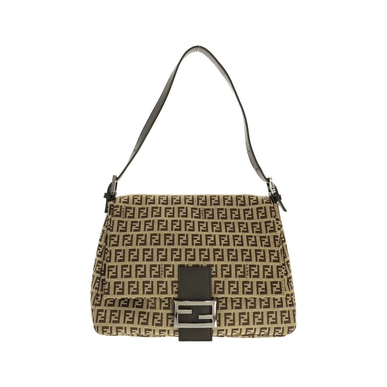 FENDI Baguette 8BR001 NY1 Shoulder Canvas Black