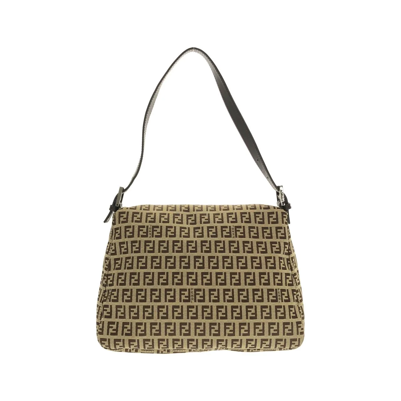 FENDI Baguette 8BR001 NY1 Shoulder Canvas 黑色 帆布 中古品A - 縮圖 2