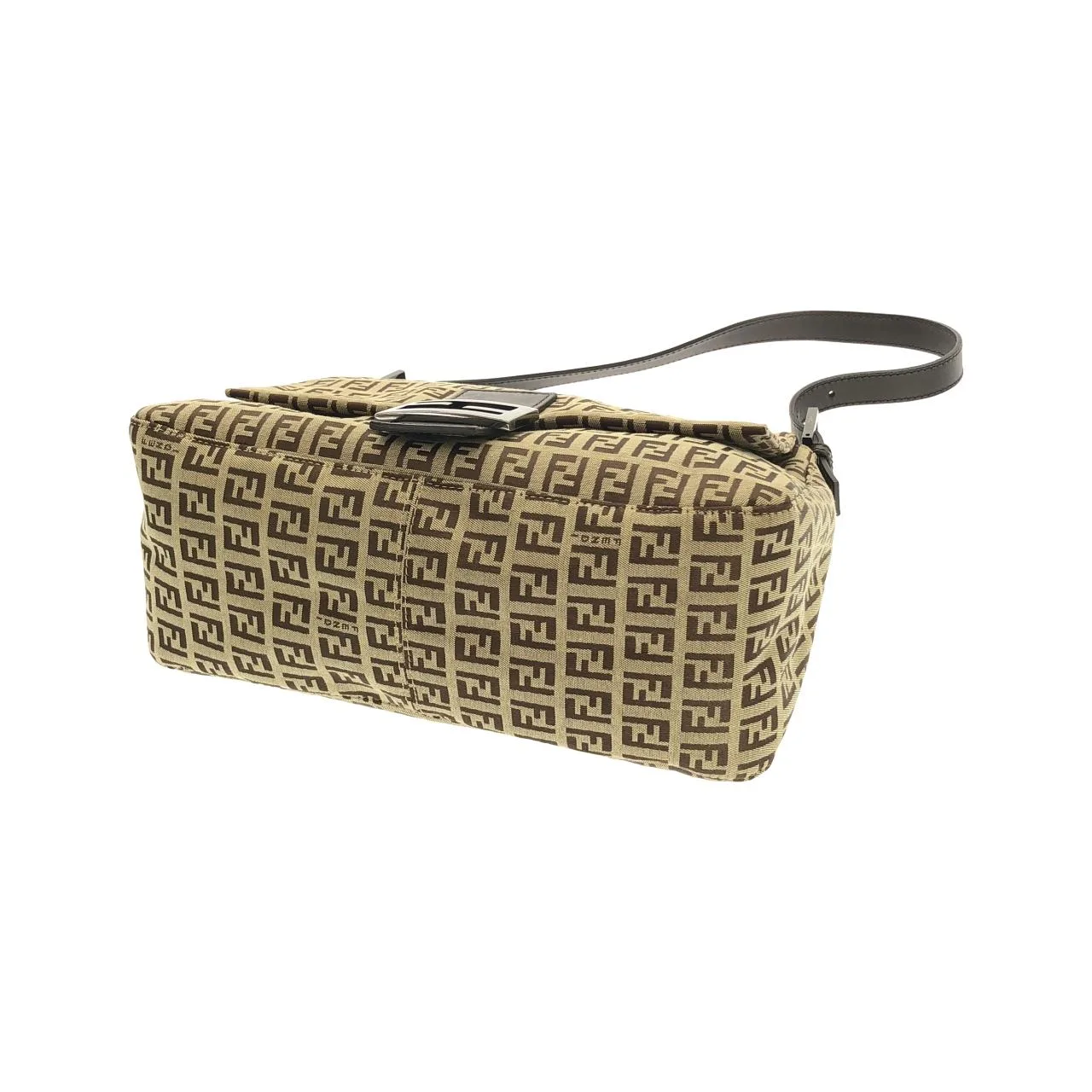 FENDI Baguette 8BR001 NY1 Shoulder Canvas 黑色 帆布 中古品A - 縮圖 3