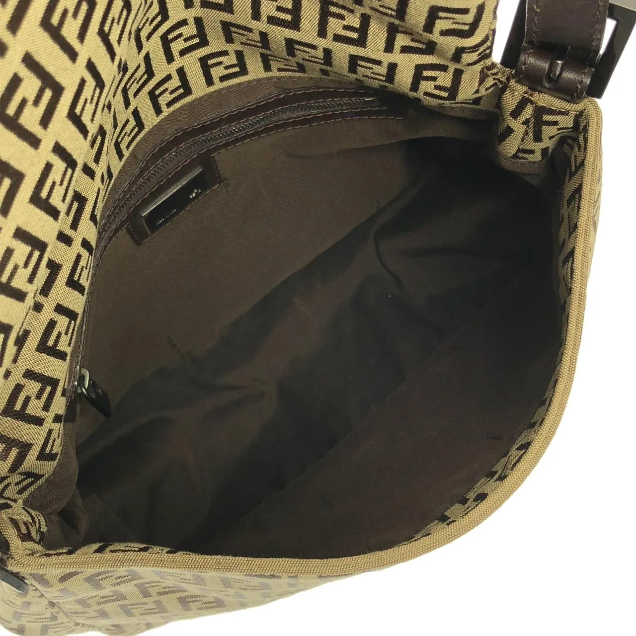 FENDI Baguette 8BR001 NY1 Shoulder Canvas 黑色 帆布 中古品A - 縮圖 8