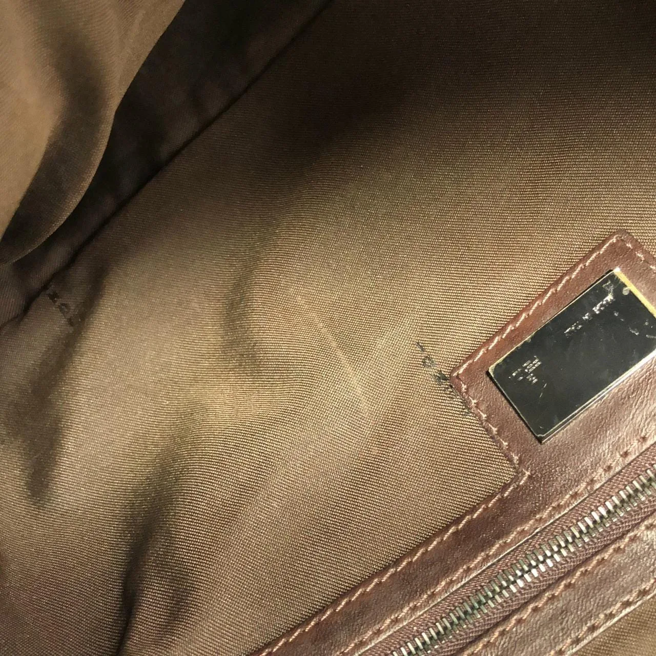 FENDI Baguette 8BR001 NY1 Shoulder Canvas 黑色 帆布 中古品A - 縮圖 9