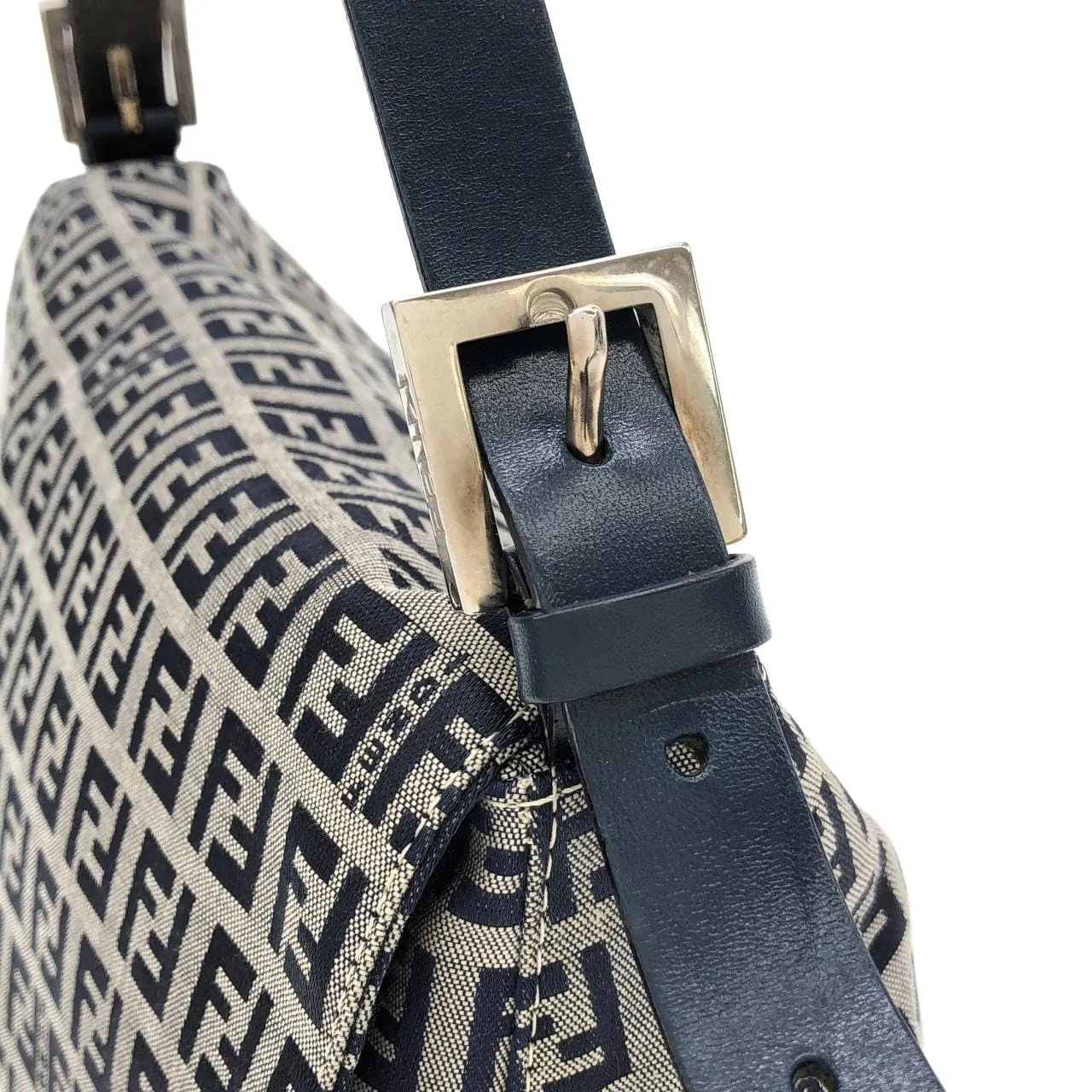 FENDI Baguette 26325 Shoulder Canvas 深藍色 帆布 中古品A - 縮圖 4