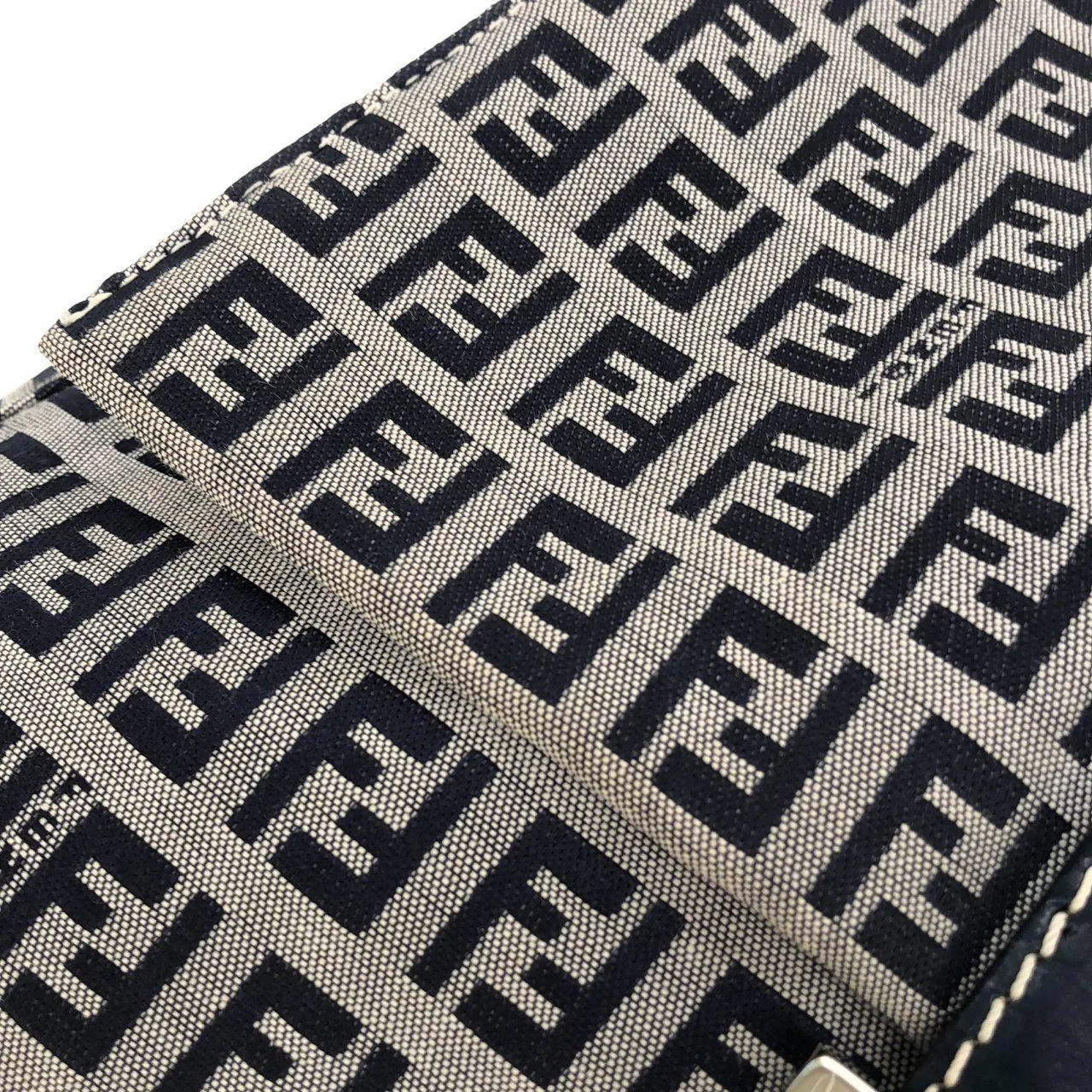 FENDI Baguette 26325 Shoulder Canvas 深藍色 帆布 中古品A - 縮圖 5