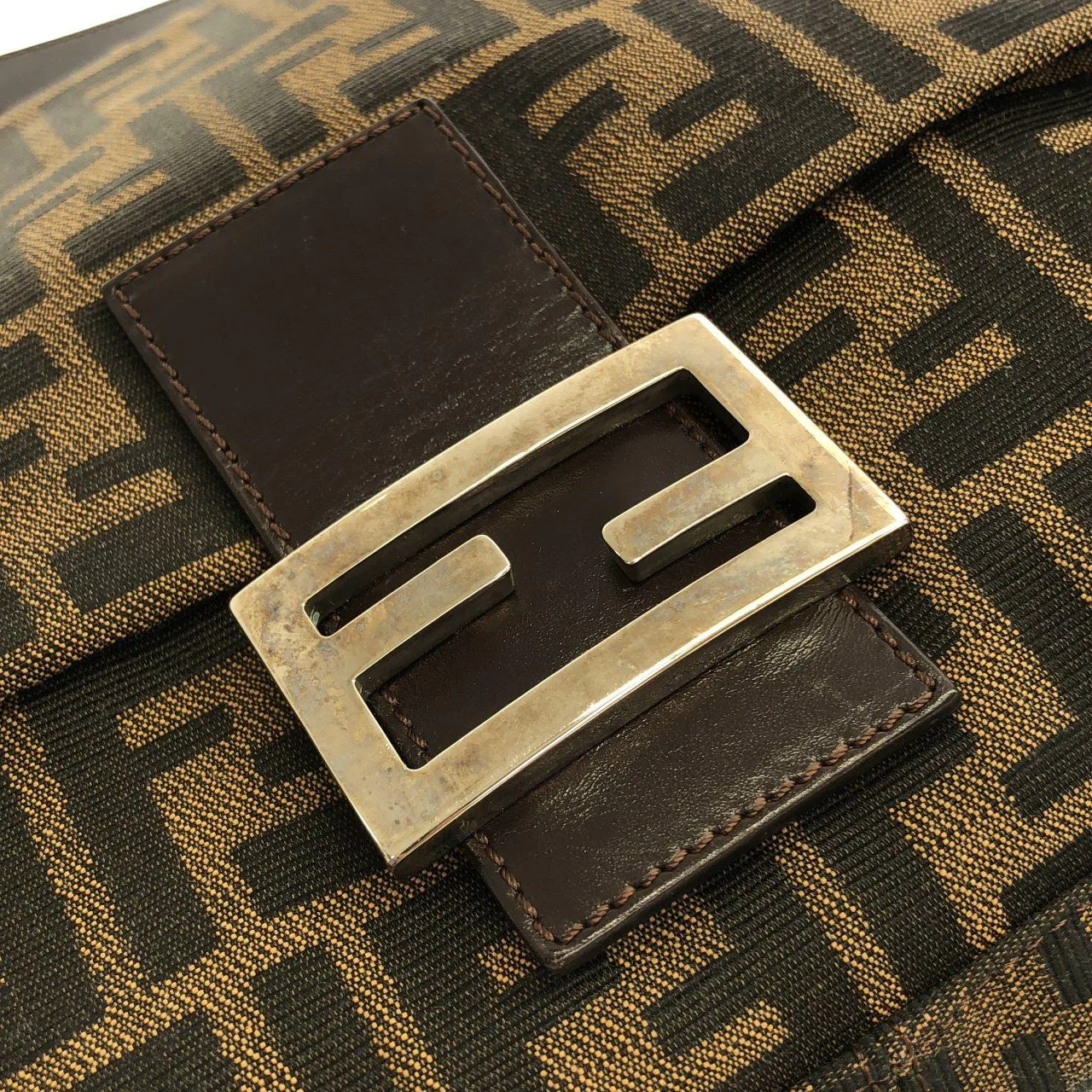 FENDI Baguette 26325 Shoulder Canvas 黑色 帆布 中古品A - 縮圖 5