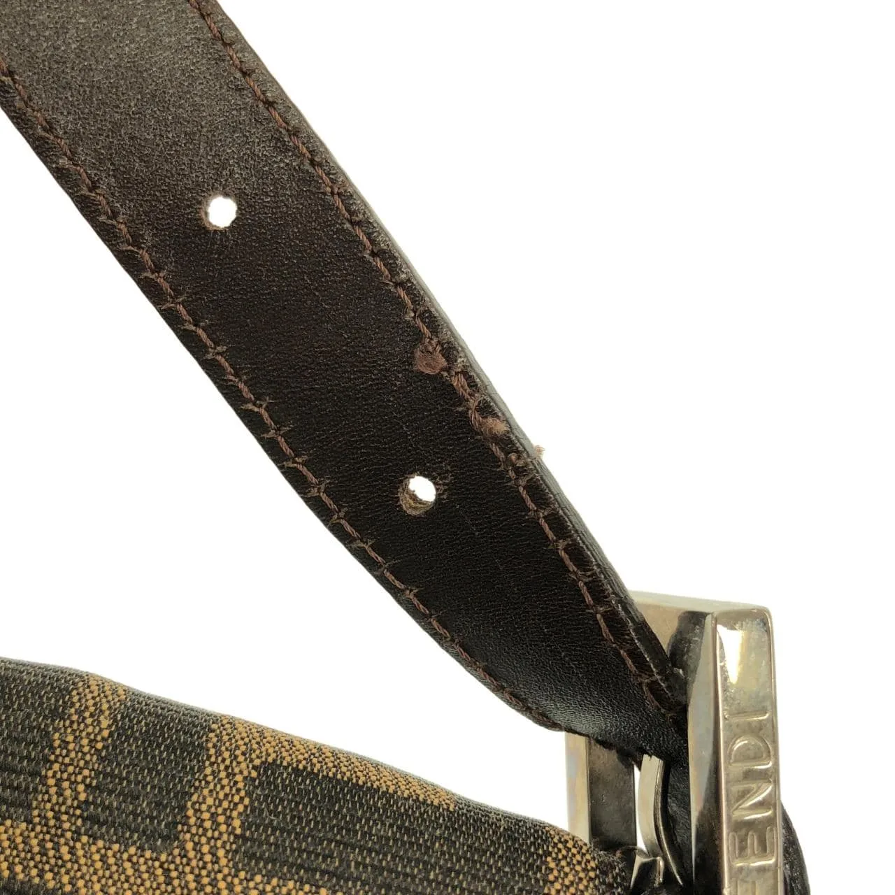 FENDI Baguette 26325 Shoulder Canvas 黑色 帆布 中古品A - 縮圖 8