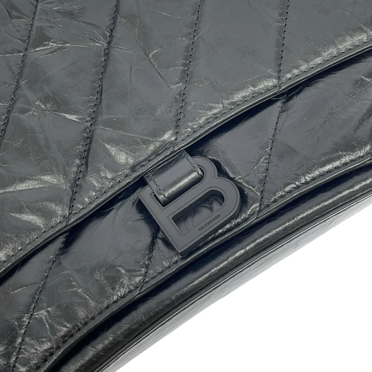 BALENCIAGA 716393 210IY 肩背包 黑色 中古品A - 縮圖 4