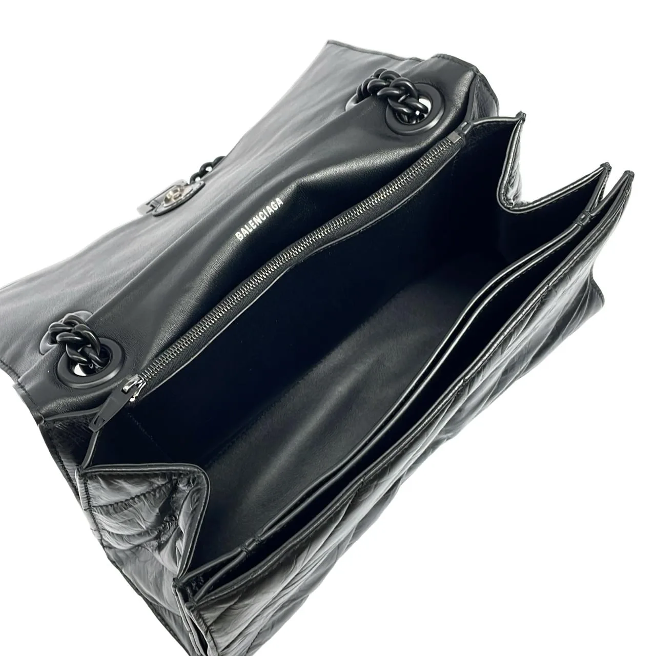 BALENCIAGA 716393 210IY 肩背包 黑色 中古品A - 縮圖 6